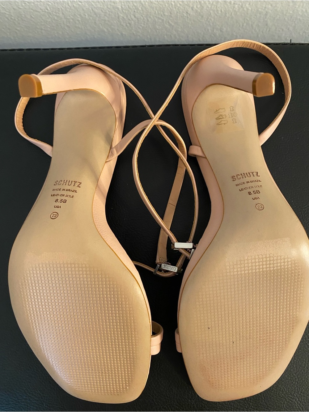 SCHUTZ Blush Strappy High Heel Sandals NWOT - Picture 3 of 13